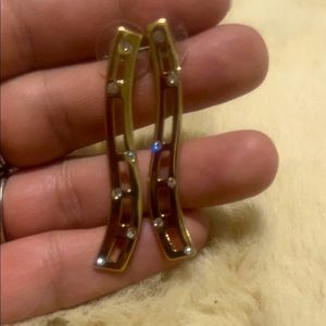 2” long earrings with Swarovski crystals.